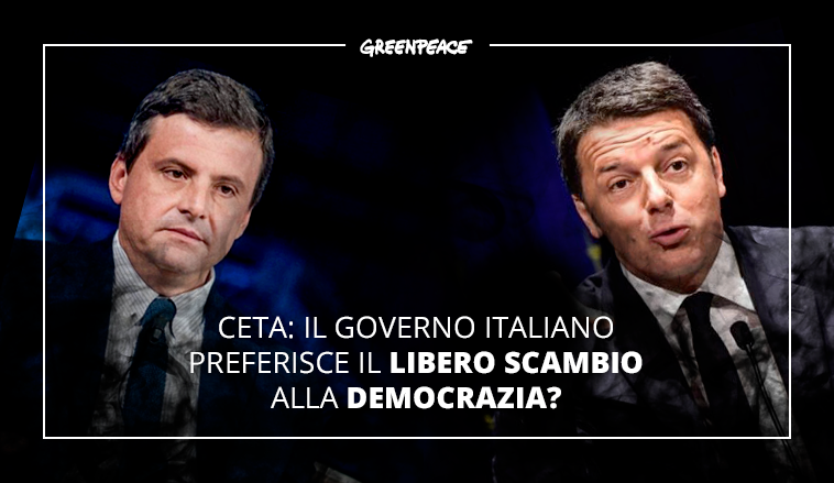 Twitta a Renzi e Calenda per chiedere di fermare il CETA!
